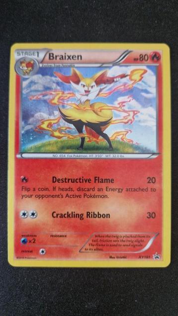 Braixen (XYPR 161) Pokémon kaart beschikbaar voor biedingen