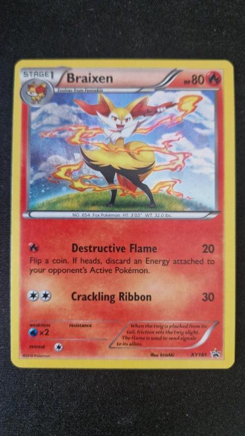 Braixen (XYPR 161) Pokémon kaart, Hobby en Vrije tijd, Verzamelkaartspellen | Pokémon, Zo goed als nieuw, Losse kaart, Ophalen of Verzenden
