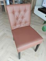 Stoelen bruin leer. Brown leather chairs, Huis en Inrichting, Stoelen, Ophalen, Bruin, Leer, Zo goed als nieuw