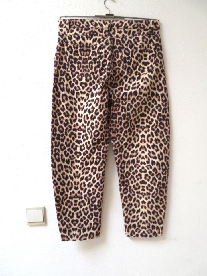 Z30 DROLE DE COPINE kuit broek beige zwart L = 38/40, Kleding | Dames, Broeken en Pantalons, Zo goed als nieuw, Maat 38/40 (M)