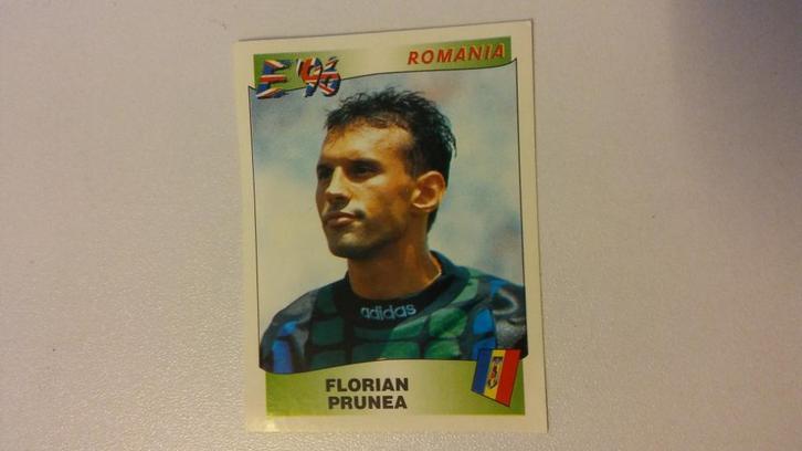 Panini Europe 1996 96 EK Florian Prunea Roemenie plaatje, Hobby en Vrije tijd, Verzamelkaartspellen | Overige, Gebruikt, Ophalen of Verzenden