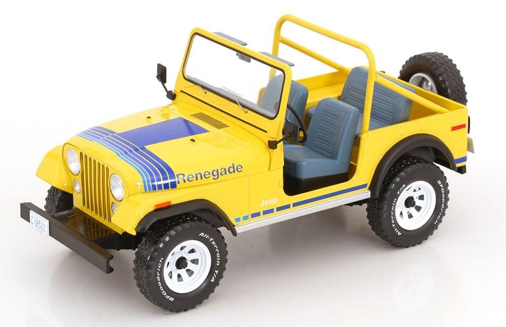 1:18 Jeep CJ-7 Renegade - Geel NIEUW!, Hobby en Vrije tijd, Overige merken, Auto, ., Nieuw