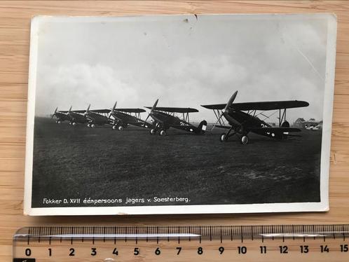 Fokker D.XVII Ned Luchtmacht WO2 Kaart Vliegtuig Luchtvaart, Verzamelen, Luchtvaart en Vliegtuigspotten, Zo goed als nieuw, Kaart, Foto of Prent