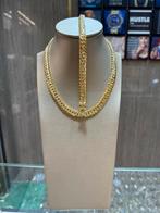 18KT Goud - 38.2 Gram - Ketting - Armband - Vrouw - Set, Ophalen, Nieuw, Goud