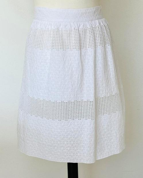 Nieuw: Esprit witte katoenen rok maat 34, Kleding | Dames, Rokken, Zo goed als nieuw, Maat 34 (XS) of kleiner, Wit, Knielengte