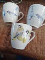 3 bekers vogels, Ophalen of Verzenden, Zo goed als nieuw, Overige stijlen, Kop(pen) en/of Schotel(s)