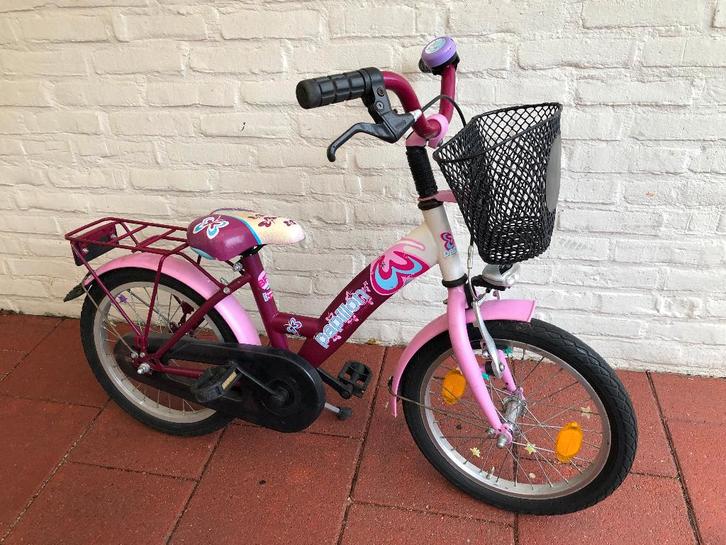 LEUKE PAPILON 16 inch Meisjesfiets met mandje, Fietsen en Brommers, Fietsen | Kinderfietsjes, Gebruikt, 16 tot 20 inch, Ophalen
