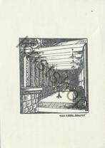 Drachten  - pentekening  [KRST005-4555, Verzamelen, Ansichtkaarten | Nederland, Verzenden, 1960 tot 1980, Gelopen, Friesland