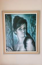 Mooie grote originele vintage art print Tina,van J.H.Lynch., Ophalen of Verzenden
