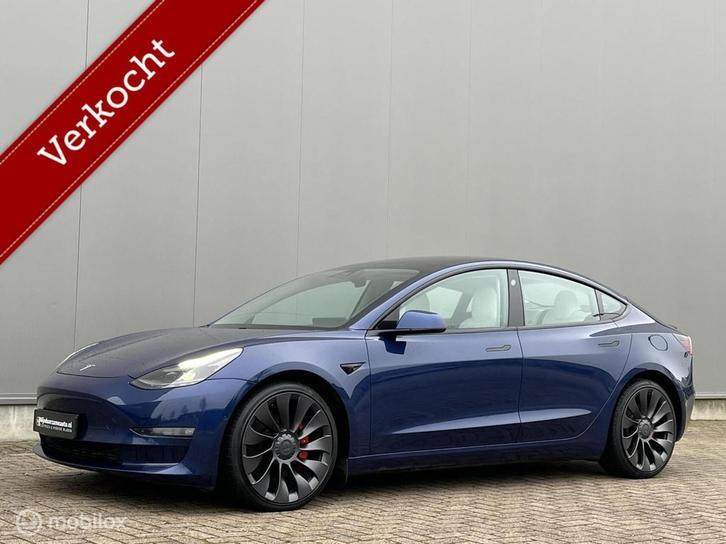 Tesla Model 3 Performance AWD 75kWh facelift wit int SOH 91%, Auto's, Tesla, Bedrijf, Model 3, 4x4, ABS, Adaptive Cruise Control