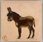 Jong ezeltje in lijst, Antiek en Kunst, Ophalen of Verzenden