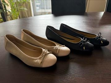 Geox ballerina’s zwart en goud (twee paar) maat 39 beschikbaar voor biedingen
