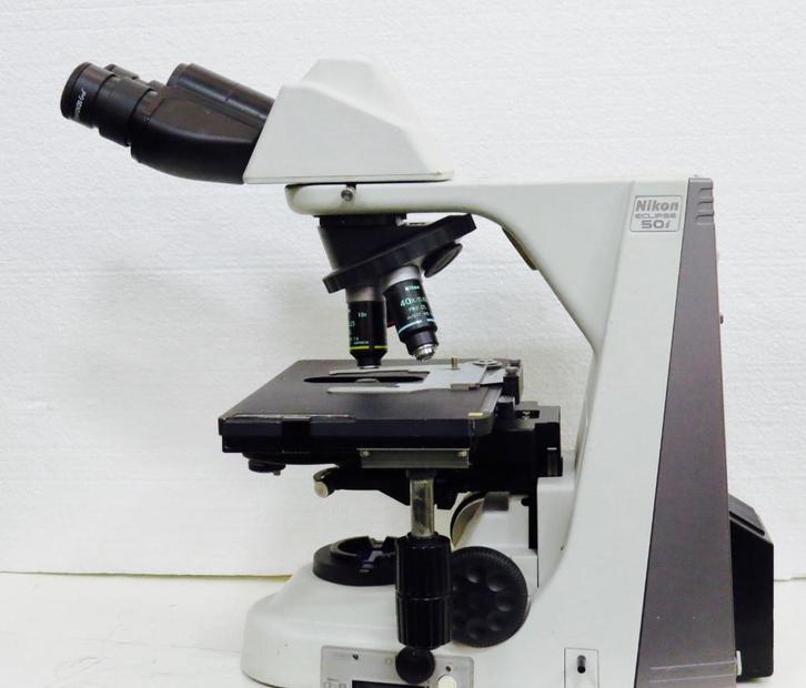 Nikon eclipse 50 I phase microscoop 2 stuks vanaf 650 euro, Audio, Tv en Foto, Optische apparatuur | Microscopen, Gebruikt, Biologische microscoop