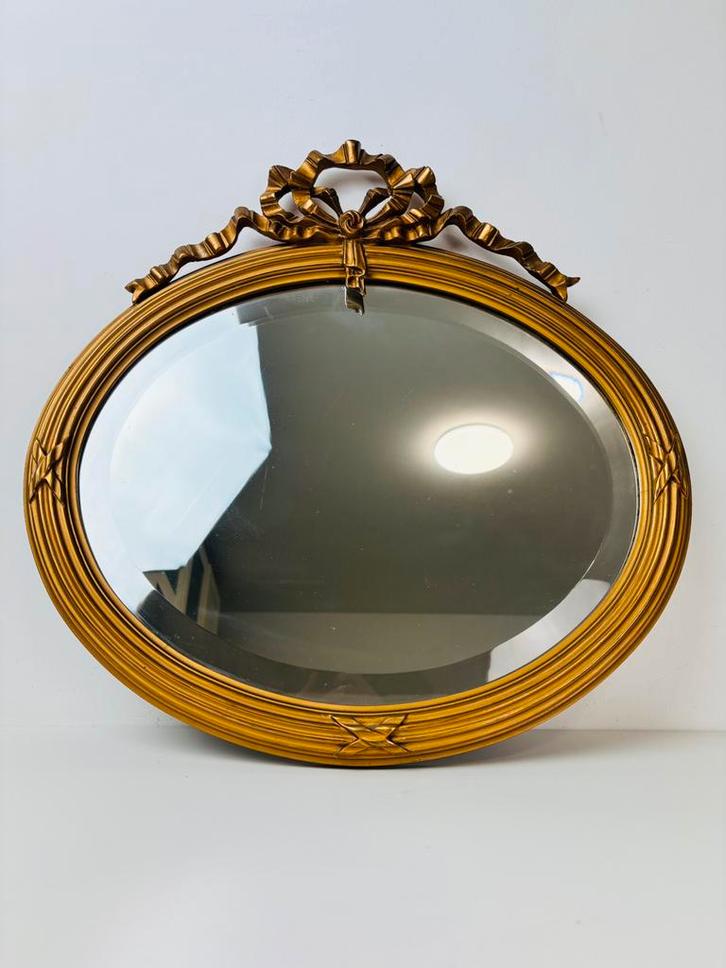 Antieke Franse rococo spiegel, Antiek en Kunst, Antiek | Spiegels, Minder dan 50 cm, Rechthoekig, Ophalen of Verzenden