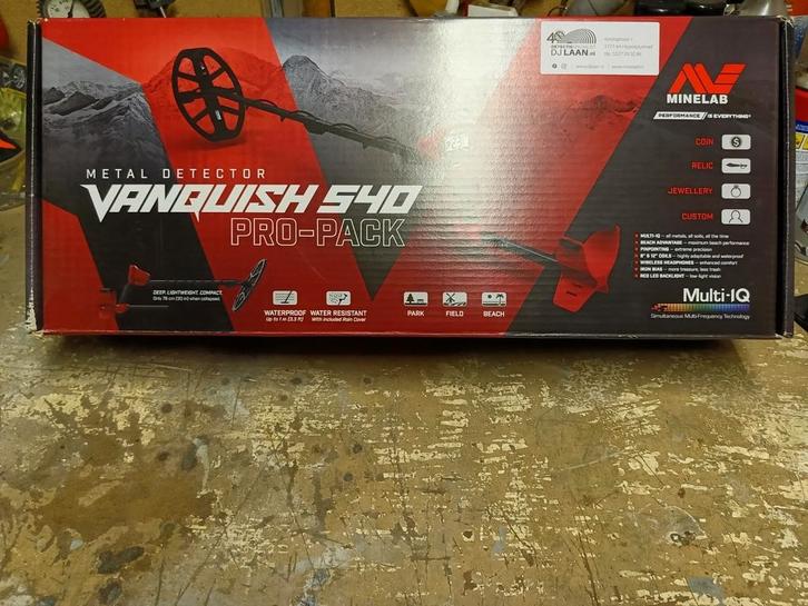 minelab Vanquish 540 Pro, Hobby en Vrije tijd, Metaaldetectors, Zo goed als nieuw, Minelab, Ophalen of Verzenden