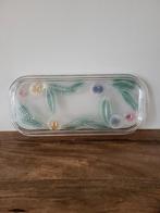 Rechthoekige (cake) schaal met bloemmotief, Ophalen of Verzenden
