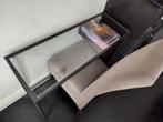 Glazen bureau met zeer comfortabele grijze stoel, Ophalen, Zo goed als nieuw, Bureau