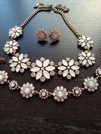 Rose/ zilverkleurige  3 delig sieraden set, Sieraden, Tassen en Uiterlijk, Kettingen, Ophalen of Verzenden, Zilver, Overige materialen