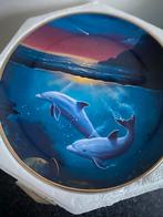 Franklin mint porceleinen borden, gelimiteerde dolfijn reeks, Ophalen of Verzenden, Zo goed als nieuw, Porselein, Bord of Schaal