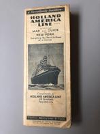 Folder Holland America Line Statendam 1933, Ophalen of Verzenden, Gebruikt, Kaart, Foto of Prent