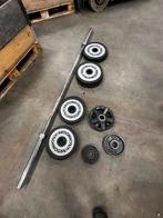 137,5kg Technogym gewichten , Olympische Barbell 220cm, Sport en Fitness, Ophalen, Gebruikt