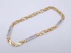 Lange 14 karaat Gouden Koningsarmband Armband Koningsschakel, Ophalen, Nieuw, Met edelsteen, Goud
