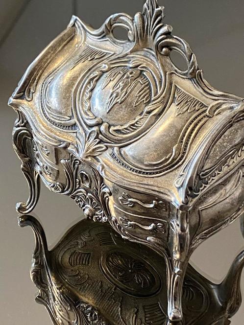 Juwelendoosje Commode, Antiek en Kunst, Antiek | Goud en Zilver, Zilver, Ophalen of Verzenden