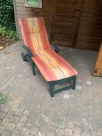 Tuinligstoel met wielen, Ophalen, Gebruikt, Kunststof, Verstelbaar