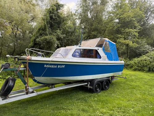 Kajuitboot 640 met 2000 kg Boottrailer Motorboot Visboot, Watersport en Boten, Motorboten en Motorjachten, Gebruikt, Polyester