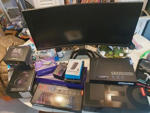 Gaming Set: Monitor, Toetsenbord, Headset & Meer!, Computers en Software, Monitoren, Nieuw, Gaming, Curved, Ophalen of Verzenden