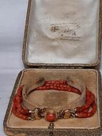 ANTIEK Hollandse bloedkoraal armband, Sieraden, Tassen en Uiterlijk, Antieke sieraden, Armband, Ophalen of Verzenden