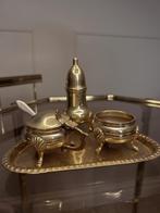 Vintage Franse Messing Kruidenset op Dienblad, Ophalen of Verzenden