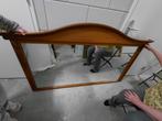 Grote rechthoekige spiegel met grenen houten frame, Ophalen, Gebruikt, 100 tot 150 cm, 100 tot 125 cm