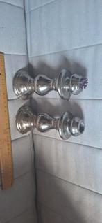Vintage Zilveren Kandelaars - Set van 2, Ophalen of Verzenden, Zilver