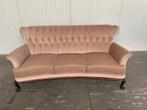 Antieke bank 3 zits Vintage Retro 100% mohair Gecapitonneerd, Ophalen, Gebruikt, Barok Queen Ann Vintage Boudoir Franjes Velvet Retro