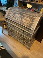 Vintage Ladenkast met Klep Buro, Huis en Inrichting, Ophalen, Gebruikt, 50 tot 100 cm, Met lade(s)