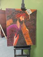 Expressief religieus schilderij – Christus, Antiek en Kunst, Ophalen