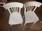 Caféstoelen, Ophalen, Twee, Wit, Zo goed als nieuw