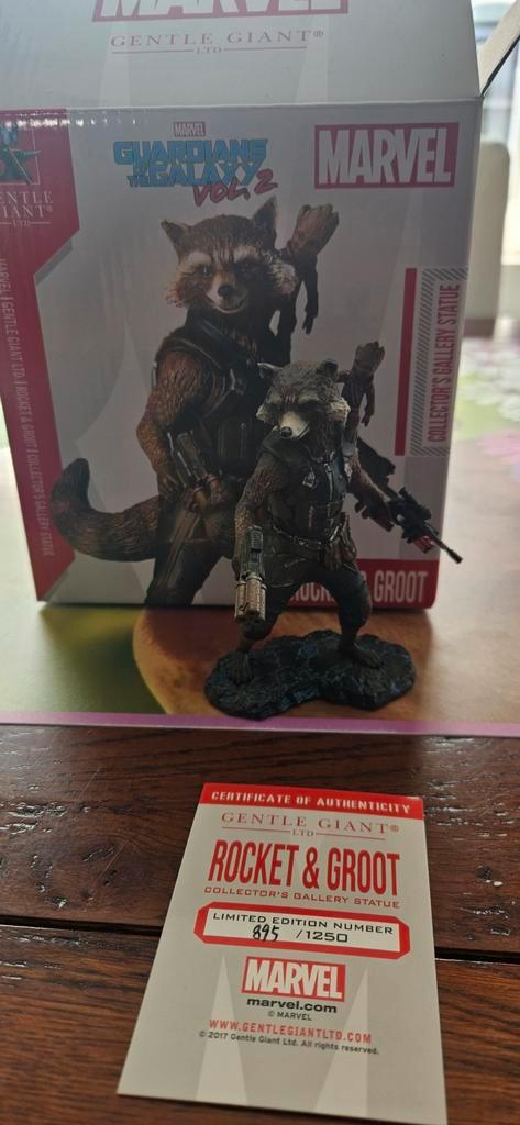 Gentle Giant Rocket & Groot Statue - Limited Edition, Verzamelen, Poppetjes en Figuurtjes, Zo goed als nieuw, Ophalen of Verzenden