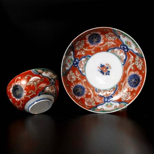 japans porselein kop en schotel imari 18e eeuw, Antiek en Kunst, Antiek | Porselein, Ophalen of Verzenden