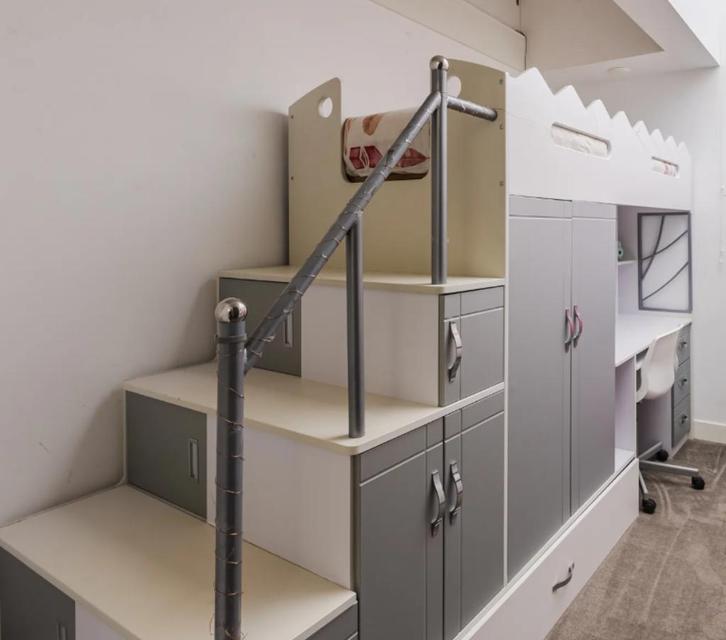 Uitgebreide hoogslaper, Huis en Inrichting, Slaapkamer | Stapelbedden en Hoogslapers, Gebruikt, Hoogslaper, 90 cm, Overige maten