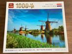 Puzzel van de molens van Kinderdijk, Hobby en Vrije tijd, Denksport en Puzzels, Ophalen of Verzenden, 500 t/m 1500 stukjes, Zo goed als nieuw