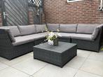 Loungeset tuinset wicker antraciet, Tuin en Terras, Tuinsets en Loungesets, Ophalen, Gebruikt, Loungeset, Wicker