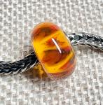 Trollbeads Trollbead retired Oranje Schaduw, Glas of Kristal, Nieuw, Ophalen of Verzenden, Trollbeads