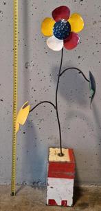 Leuke blikken deco Bloem van olievaten, Antiek en Kunst, Ophalen of Verzenden