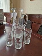 Boedelverkoop: karaf met 3 glazen., Verzamelen, Glas en Borrelglaasjes, Overige typen, Gebruikt, Ophalen