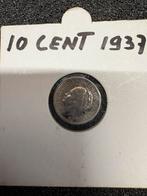 Dubbeltje 1937, Postzegels en Munten, Munten | Nederland, Ophalen of Verzenden, Koningin Wilhelmina, 10 cent