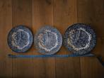 3 borden van Royal Tudor Ware blauw, Antiek en Kunst, Antiek | Servies los, Ophalen of Verzenden