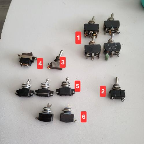 Diverse soorten schakelaars, Hobby en Vrije tijd, Elektronica-componenten, Zo goed als nieuw, Ophalen of Verzenden