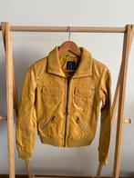 Lederen jas in oker/mosterd geel, maat 36, Geel, Nieuw, Ophalen of Verzenden, Jasje